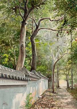 'The Path' watercolor on paper