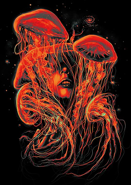 A Beautiful Delusion - Portrait painting with jellyfi ...