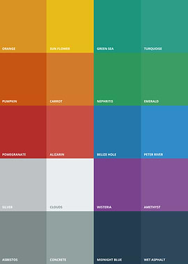 A flat UI colour palette for web designers