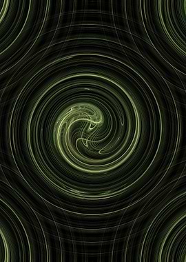 Green Fractal Green abstract fractal with black backgro ...