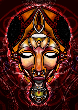 AFRO-DECO is a unique line of mask illustrations. Each ...