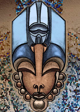 AFRO-DECO is a unique line of mask illustrations. Each ...