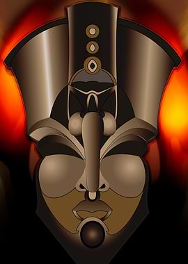 AFRO-DECO is a unique line of mask illustrations. Each ...