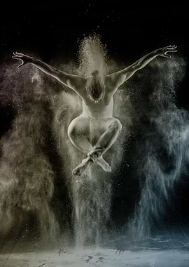 Ballet dancing with chalk.