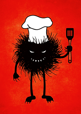 This hairy evil bug chef loves to cook. The evil charac ...
