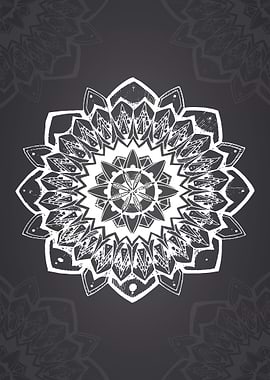 Mandala. Grey scale