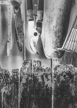 gardening tools pitchfork spade shovel rake bypass lopp ...