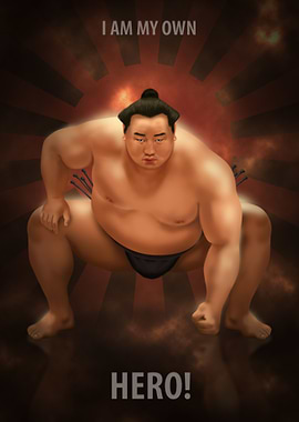 ' I am my own Hero' digital painting.