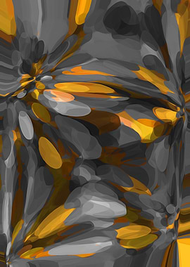 yellow and black bubble abstract texture background