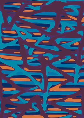 blue purple and orange painting abstract background