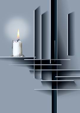 Candle and shapes