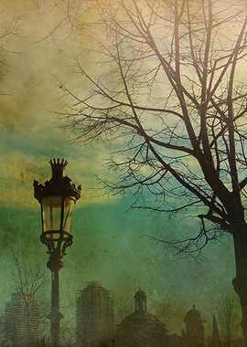 'Once upon a time a park in Barcelona' Color photograp ...