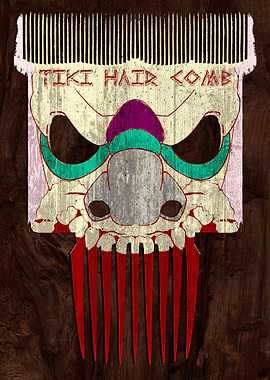 tiki hair comb