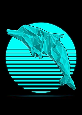 Low poly dolphin