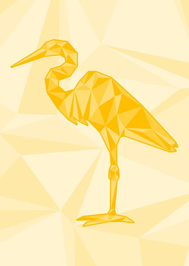 Low poly egret
