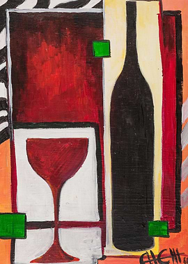 A painting with oil paints