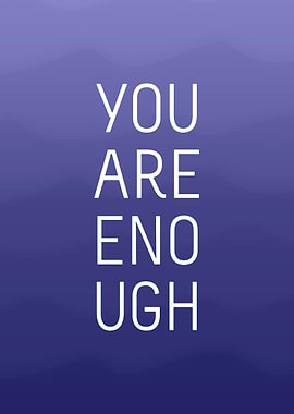 You are enough, mental health plate.