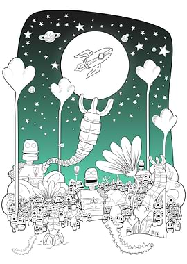 Robot attack little monste