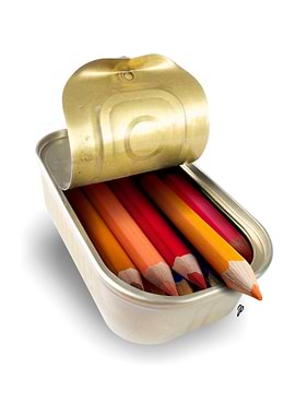 Crayons in a can