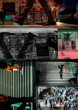 Abstract street collage