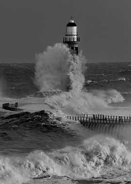 Lighthouse in a storm