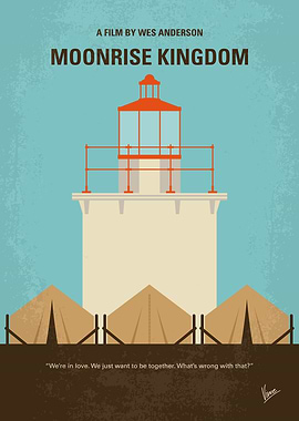 No760 My Moonrise Kingdom minimal movie poster A pair ...