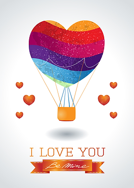 Love is in the air, valentine illustration