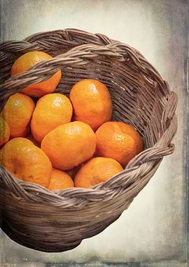 orange in the basket