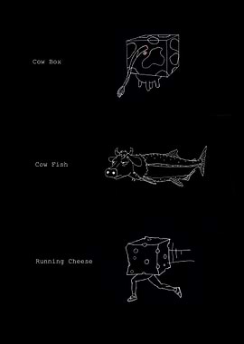 Three weird creatures made up of Danish compound words. ...