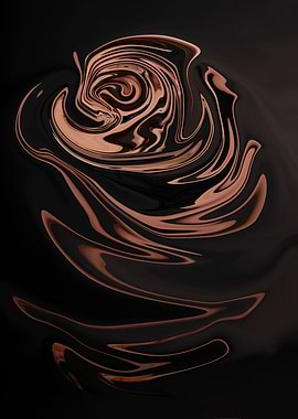 abstract gold rose