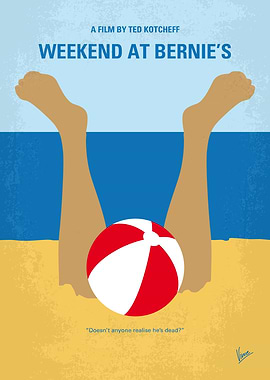 No765 My Weekend at Bernies minimal movie poster Two l ...