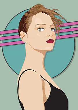 This is my vector portrait of Emma Stone. She has won a ...