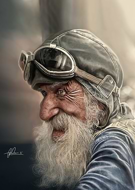 Viejo rebelde con mucho animo.