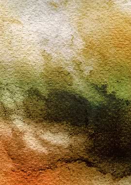 ABSTRACT GOLD TANGERINE AQUARELL v2. Abstract watercolo ...