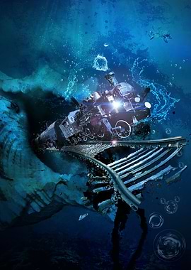 Aquatic and dreamlike surrealist decor