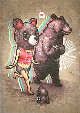 Bear and Woman by Ronan Lynam / Bears / Animal Art / An ...