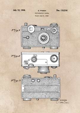 patent art Fassin photographic camera 1938