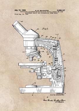 patent art Boughton microscope 1966