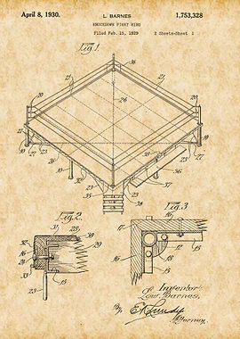 Vintage Boxing Ring Patent
