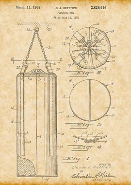 Vintage Boxing Heavy Bag Patent