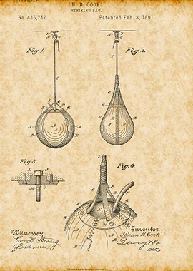 Vintage Boxing Speed Bag Patent