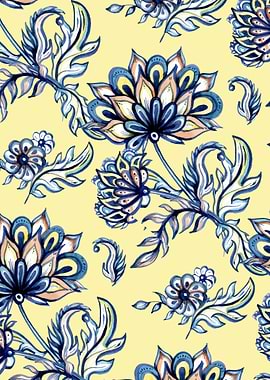 Watercolor flowers, blue flowers, vintage flowers. Get ...