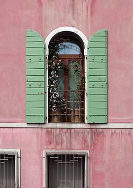 Pretty pink and mint green Venetian architecture is the ...