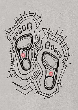Hand drawn illustration or drawing of Jesus Christ feet ...