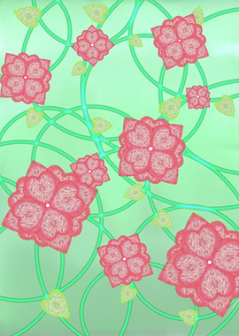 petal garden digital design.