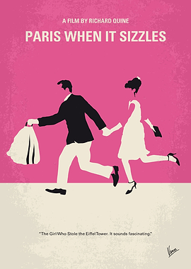 No785 My Paris When it Sizzles minimal movie poster Th ...