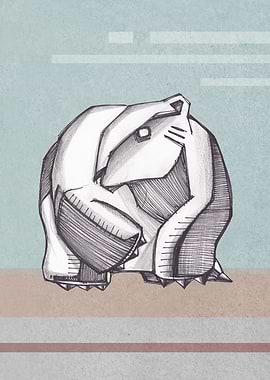 Hand drawn illustration or drawing of an abstract polar ...