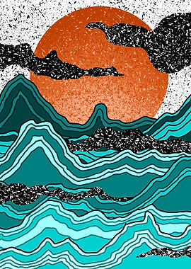 agate mountains, abstract landscape