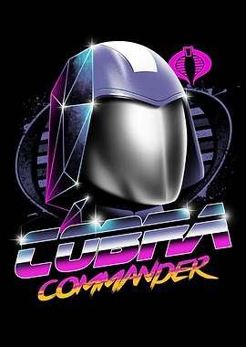 Cobra Commander in 80s Neo Noir Retro Style