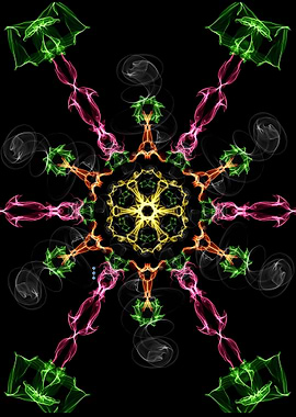 Alien Bats Roosting Mandala